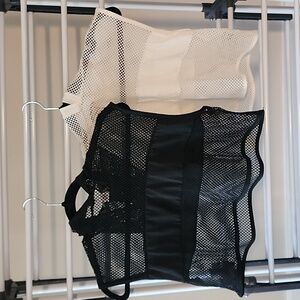 Lot of 2 Active Hooded Mesh Crop Tops